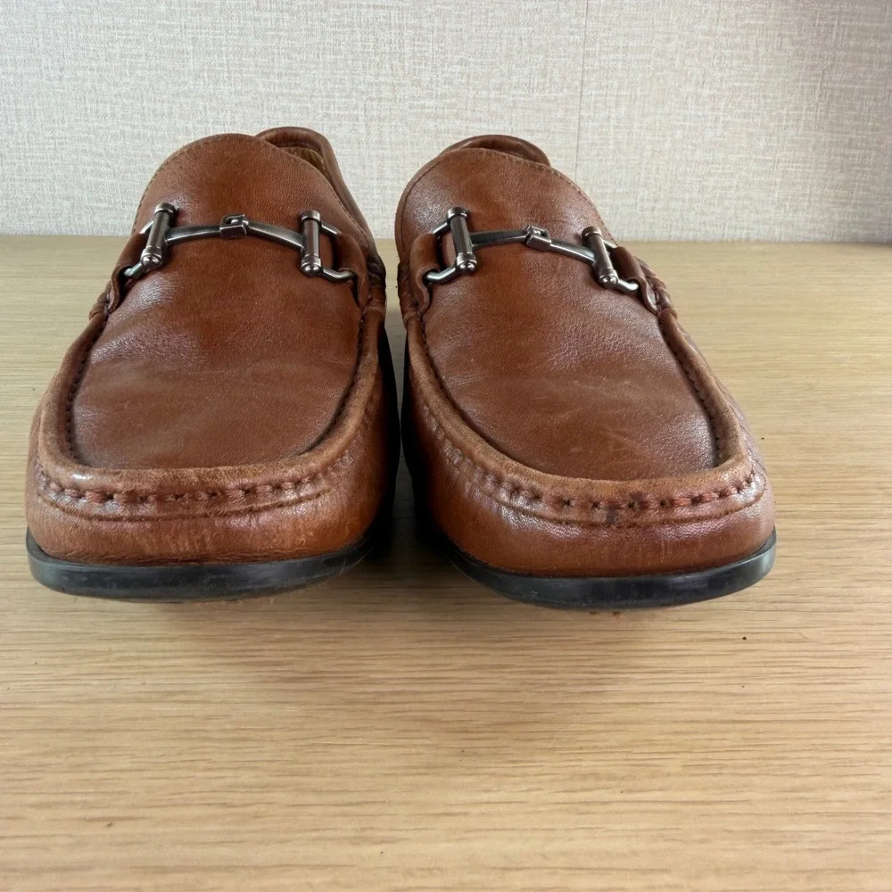 Wallin & Bros Mens 9M Brown Leather Horsebit Loafers Made Brazil Dress Shoes